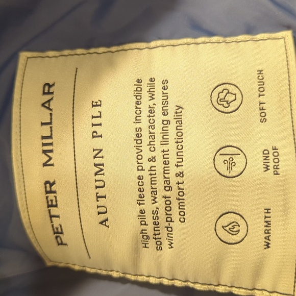 Peter Millar Autumn High Pile blue zip front Fleece Jacket sz 2XL - Picture 11 of 11